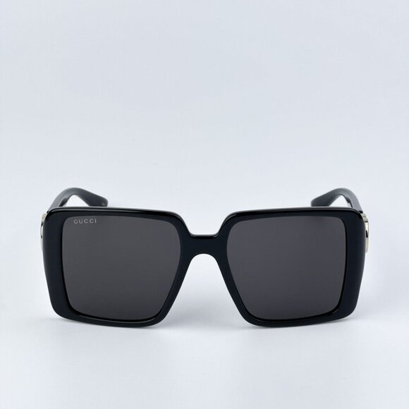 Gucci GG1692S 001 BRAND NEW Sunglasses Black Grey Square Women - Picture 4 of 10